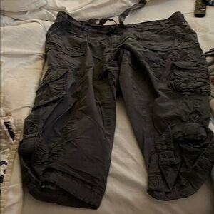 Calvin Klein Gray Cargo Capris